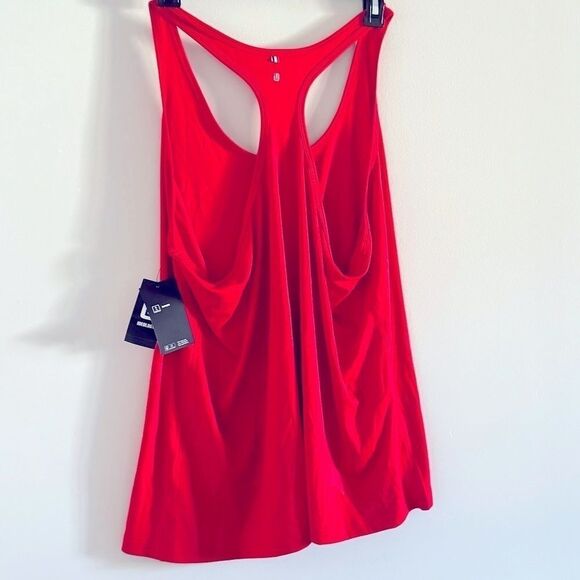 Ideology Women's Racerback Tank Top, shirt w/ Star Pattern licorice red, new - Picture 8 of 11